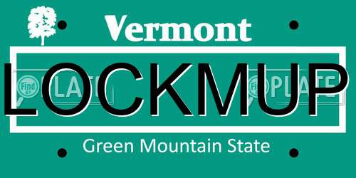 LOCKMUP Vermont License Plate