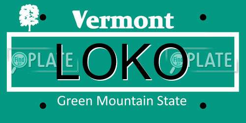 LOKO Vermont License Plate