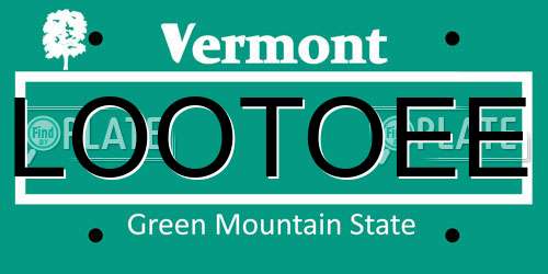 LOOTOEE Vermont License Plate