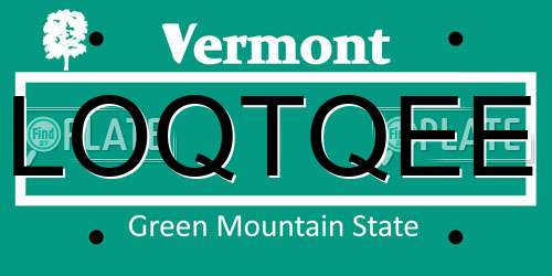 LOQTQEE Vermont License Plate