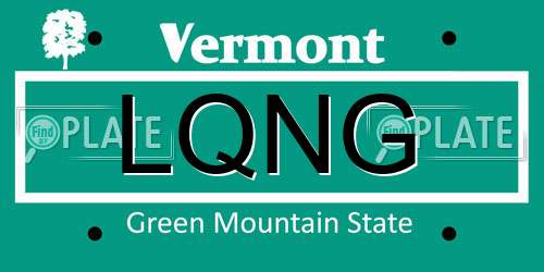 LQNG Vermont License Plate