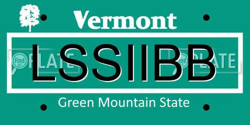 LSSIIBB Vermont License Plate