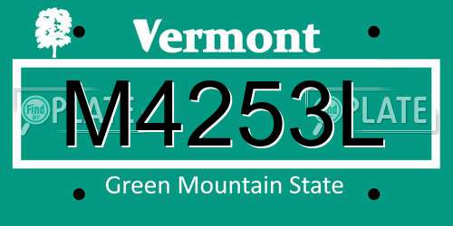 M4253L Vermont License Plate