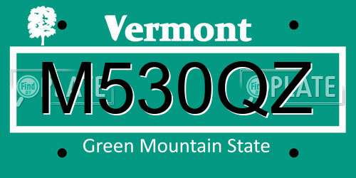 M530QZ Vermont License Plate