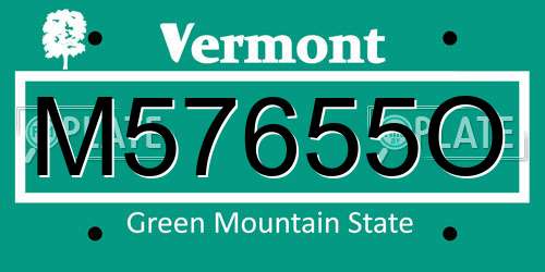 M57655O Vermont License Plate