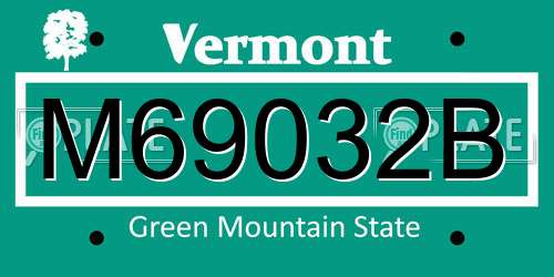 M69032B Vermont License Plate
