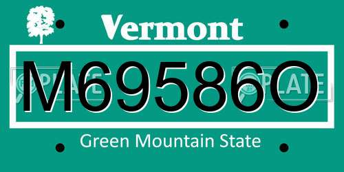 M69586O Vermont License Plate