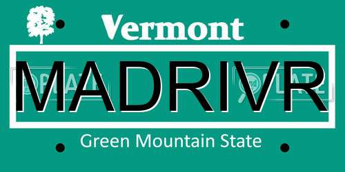 MADRIVR Vermont License Plate