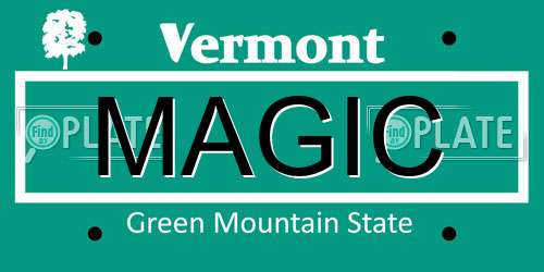 MAGIC Vermont License Plate