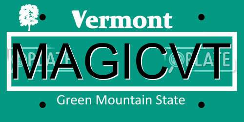 MAGICVT Vermont License Plate