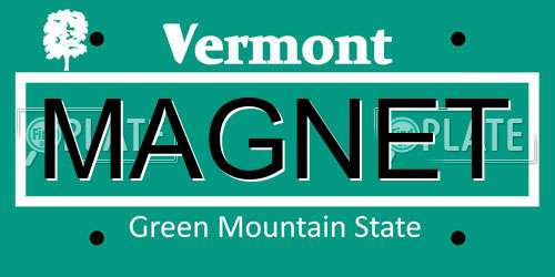 MAGNET Vermont License Plate