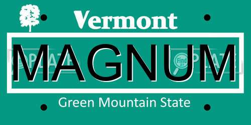 MAGNUM Vermont License Plate