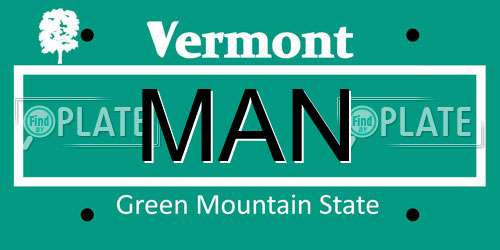 MAN Vermont License Plate
