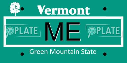 ME Vermont License Plate