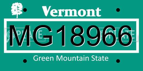 MG18966 Vermont License Plate