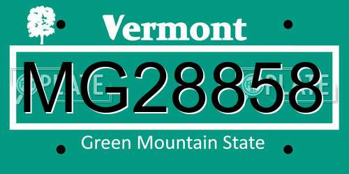 MG28858 Vermont License Plate