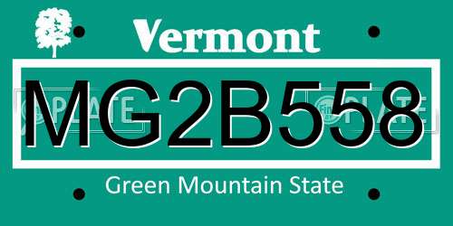 MG2B558 Vermont License Plate