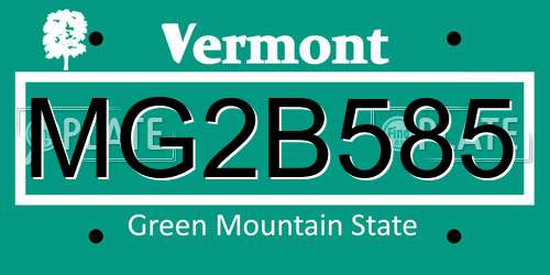 MG2B585 Vermont License Plate