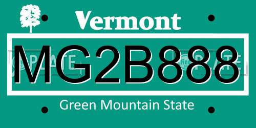 MG2B888 Vermont License Plate