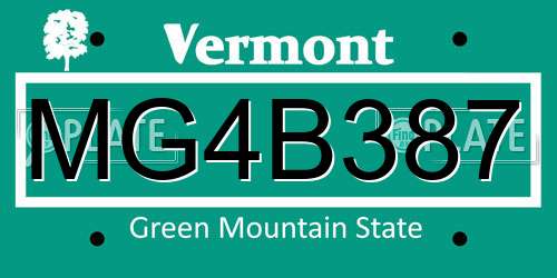 MG4B387 Vermont License Plate