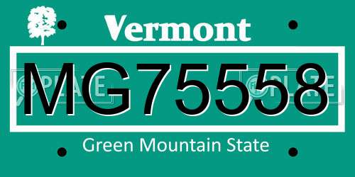 MG75558 Vermont License Plate