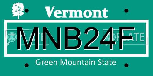 MNB24F Vermont License Plate