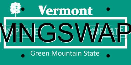 MNGSWAP Vermont License Plate