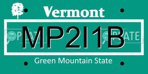MP2I1B Vermont License Plate