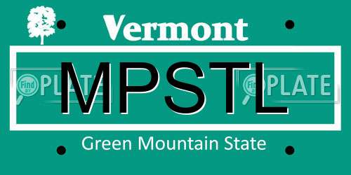 MPSTL Vermont License Plate