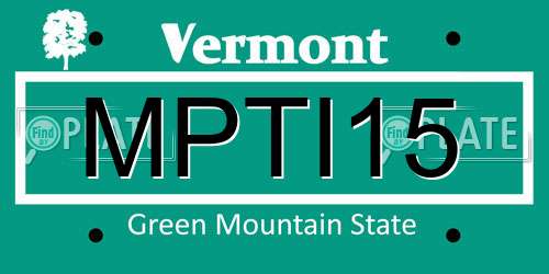 MPTI15 Vermont License Plate