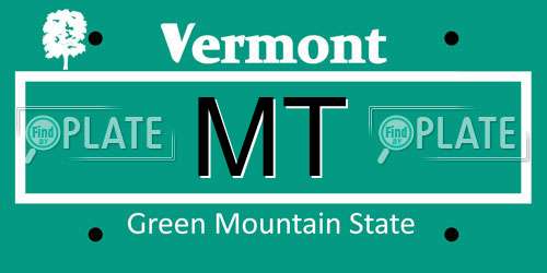 MT Vermont License Plate