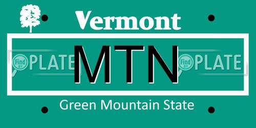 MTN Vermont License Plate
