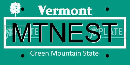 MTNEST Vermont License Plate