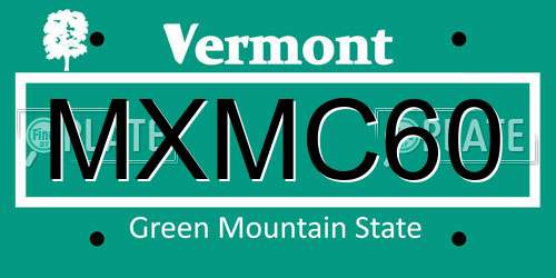 MXMC60 Vermont License Plate