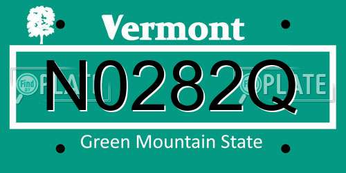 N0282Q Vermont License Plate