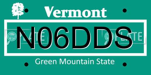 N06DDS Vermont License Plate