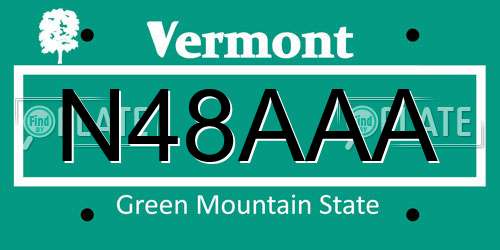 N48AAA Vermont License Plate