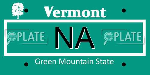 NA Vermont License Plate