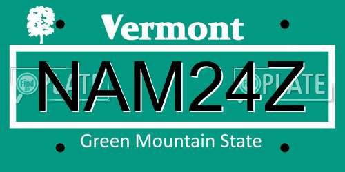 NAM24Z Vermont License Plate