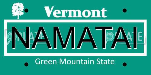 NAMATAI Vermont License Plate