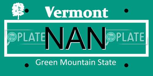 NAN Vermont License Plate