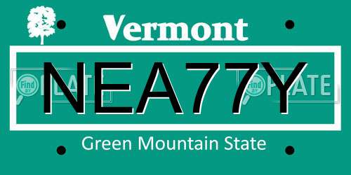 NEA77Y Vermont License Plate