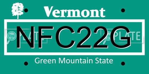 NFC22G Vermont License Plate