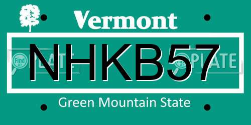 NHKB57 Vermont License Plate