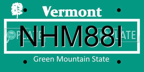 NHM88I Vermont License Plate