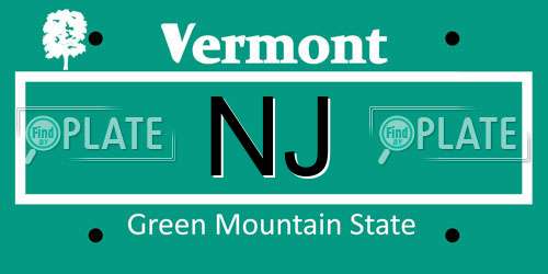 NJ Vermont License Plate