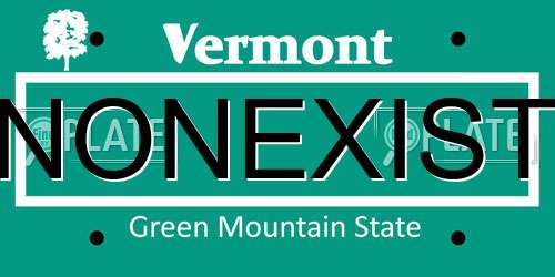 NONEXIST Vermont License Plate