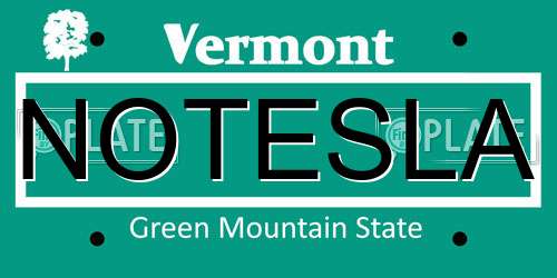 NOTESLA Vermont License Plate