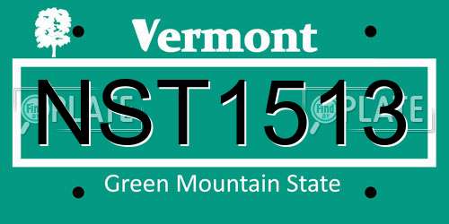 NST1513 Vermont License Plate