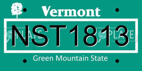 NST1813 Vermont License Plate